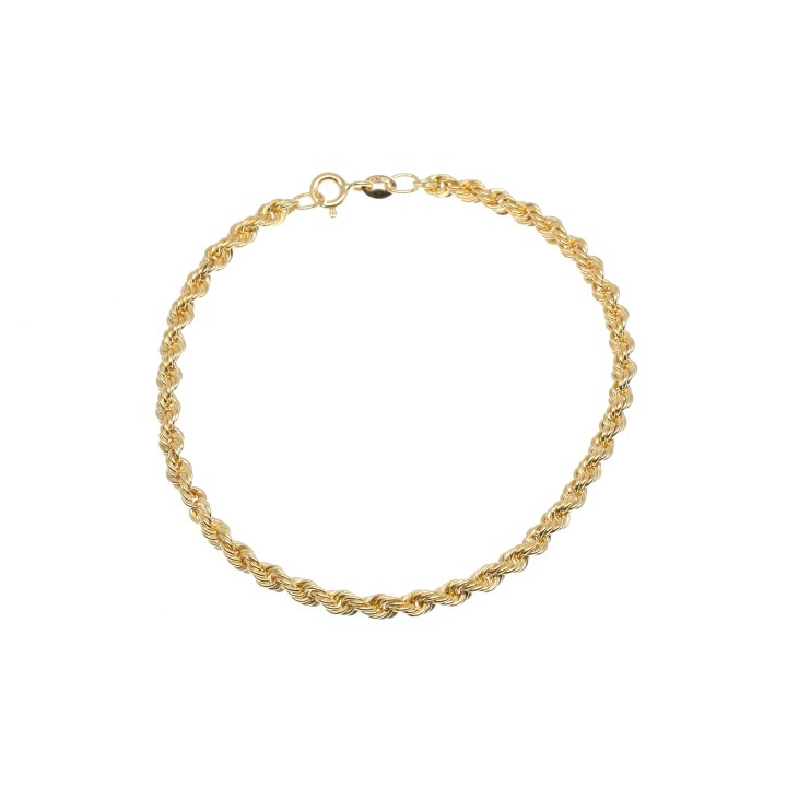 Bracciale Fune Oro 18kt. Unisex spessore 3,3mm. RomanoGioielli.it