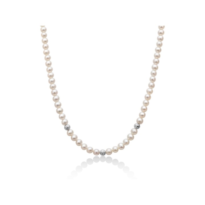 Collana di Perle MILUNA in oro bianco PCL6111 - RomanoGioielli