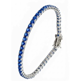 Bracciale Tennis in Argento 925 con Pietre Blu