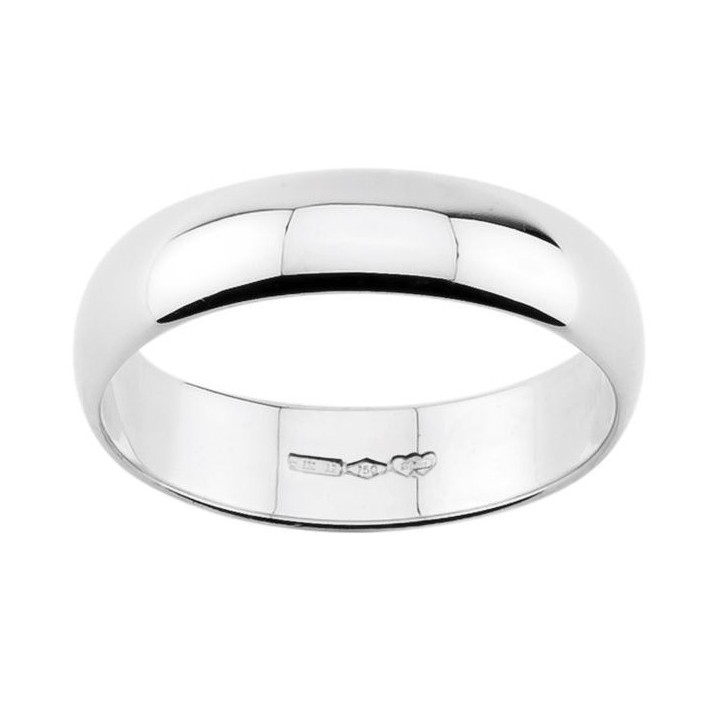 Fede Nuziale Mantovana in Argento Larga 5mm Disponibile anche placcata oro