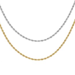Collana unisex a fune di oro 18kt. - RomanoGioielli.it