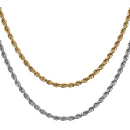 Collana Unisex maglia Fune varie lunghezze in Oro 18kt. - RomanoGioielli.it