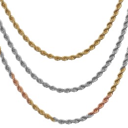 Collana Fune in Oro 18 kt - Classico di Oreficeria Made in Italy