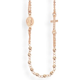 Collana donna Amen rosario in argento e zirconi CRORZ3 - RomanoGioielli