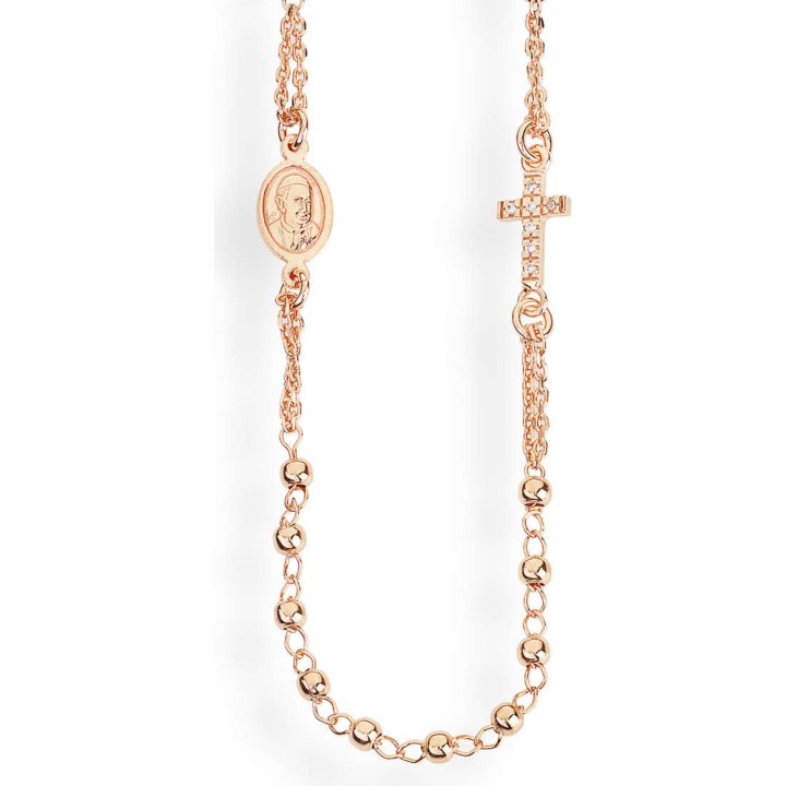 Collana donna Amen rosario in argento e zirconi CRORZ3 - RomanoGioielli