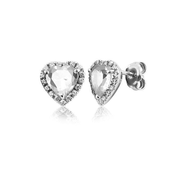 ORECCHINI ZIRCONE CUORE IN ARGENTO DI ULTIMA EDIZIONE
