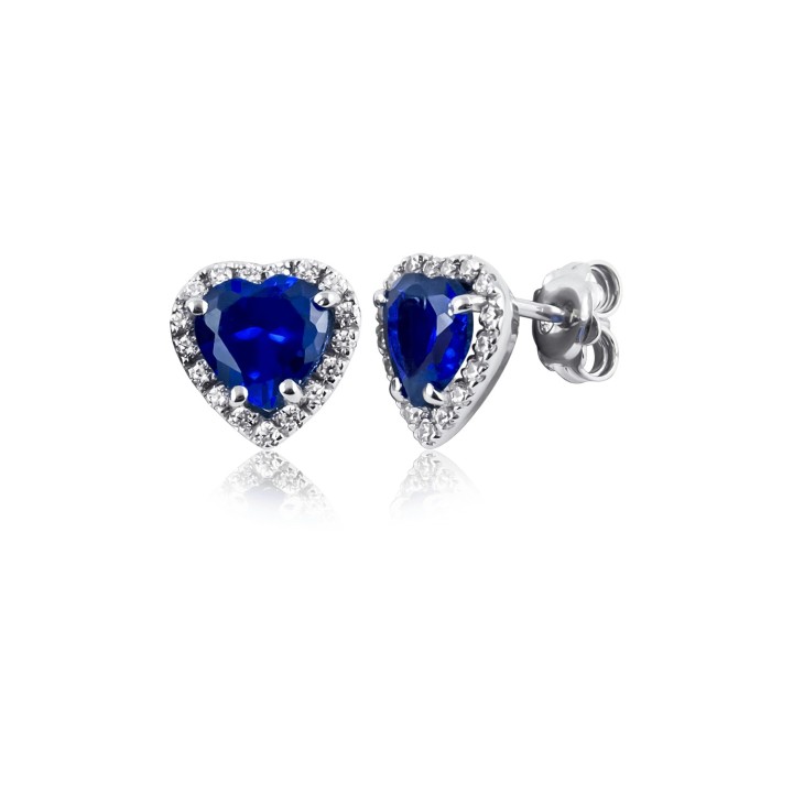 ORECCHINI ZIRCONE CUORE IN ARGENTO DI ULTIMA EDIZIONE