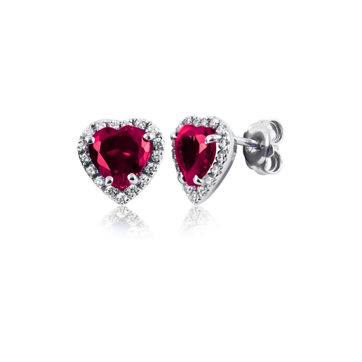 ORECCHINI ZIRCONE CUORE IN ARGENTO DI ULTIMA EDIZIONE