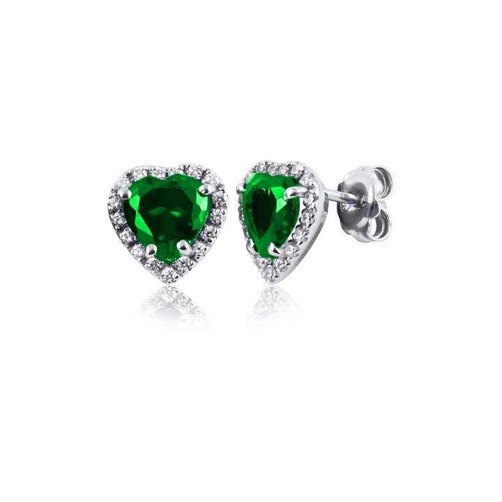 ORECCHINI ZIRCONE CUORE IN ARGENTO DI ULTIMA EDIZIONE