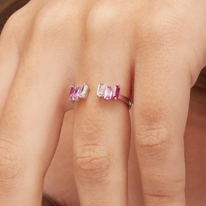Anello Brosway Fancy in Argento colore Vibrant Pink - FVP12B | RomanoGioielli