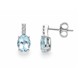 Orecchini con Acquamarina e diamanti Miluna ERD2410