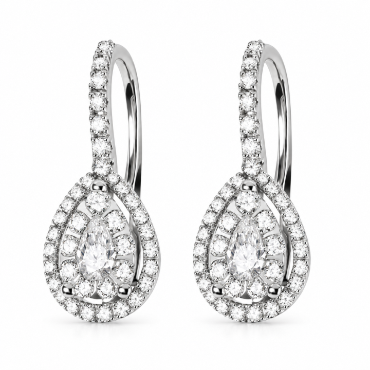 Orecchini donna in oro 18kt pendenti con diamanti Salvini - 20067394