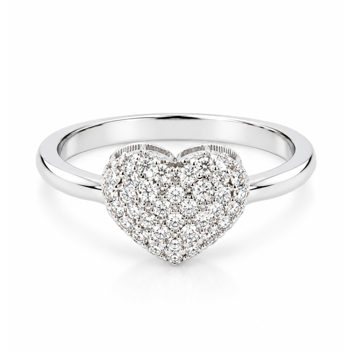 Anello donna NAMURI cuore pavè ASMRC02 - RomanoGioielli