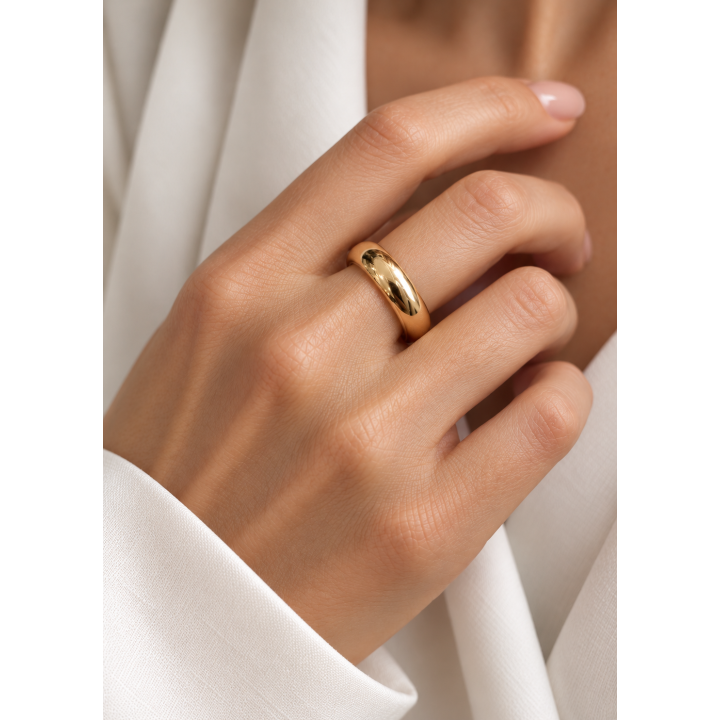 Fede nuziale classica 10gr. in oro 18kt. Larga 5,5mm. | RomanoGioielli