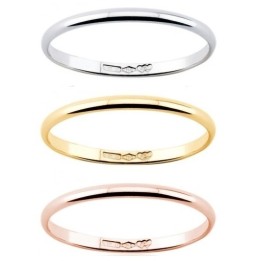Fede minimal in argento bianco, dorato o rosa - RomanoGioielli.it
