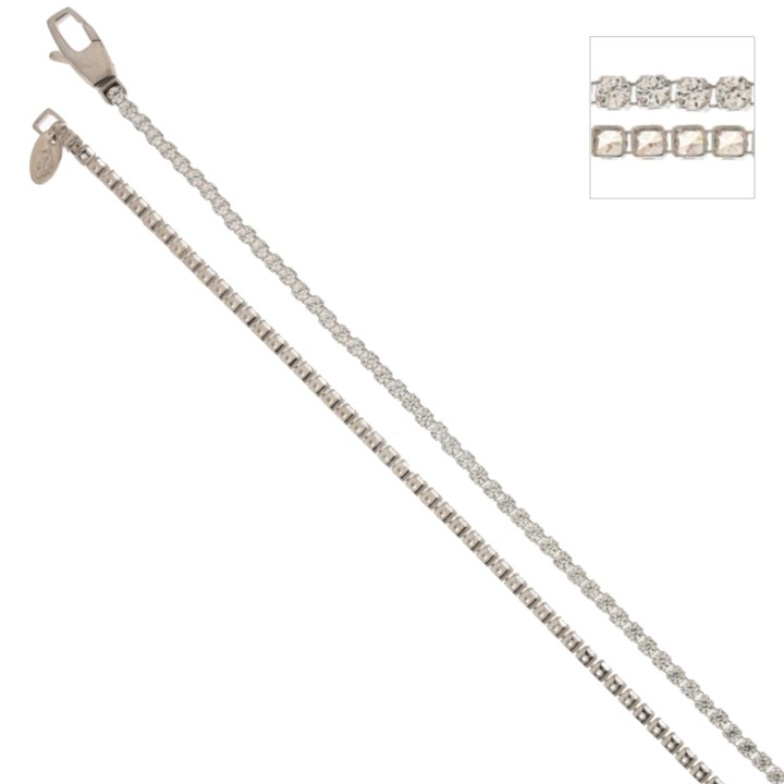 Bracciale Tennis unisex con zirconi bianchi Antonio Romano Gioielli