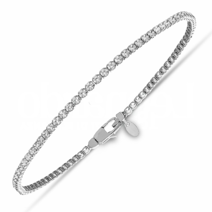 Bracciale Tennis unisex con zirconi bianchi Antonio Romano Gioielli