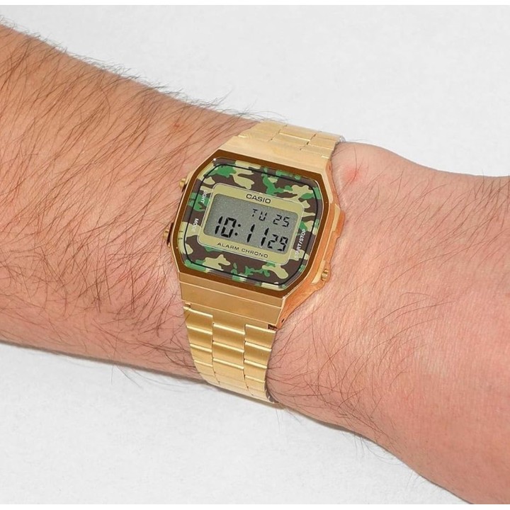 Casio Vintage Dorato A168WEGC-3DF Militare - RomanoGioielli.it