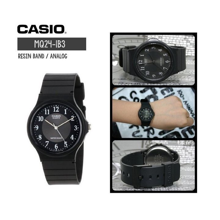 OROLOGIO CASIO NERO ANALOGICO MQ-24-1B3