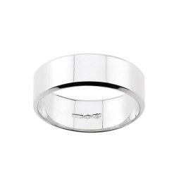 La Fede Mantovana larga 7 mm. in Argento Rodiato o Dorato su romanogioielli.it