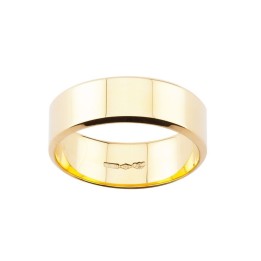 Fede a fascia piatta da 7mm in oro 18kt | RomanoGioielli