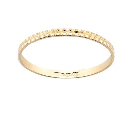 Fede Fedina in Oro Bianco, Giallo o Rosa Zigrinata Larga 2mm. RomanoGioielli.it