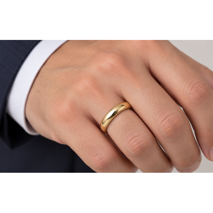 Fede nuziale classica oro 18kt da 5gr e 3,9mm | RomanoGioielli