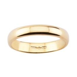 Fede nuziale comoda in oro 18kt anello a fascia da4mm | RomanoGioielli