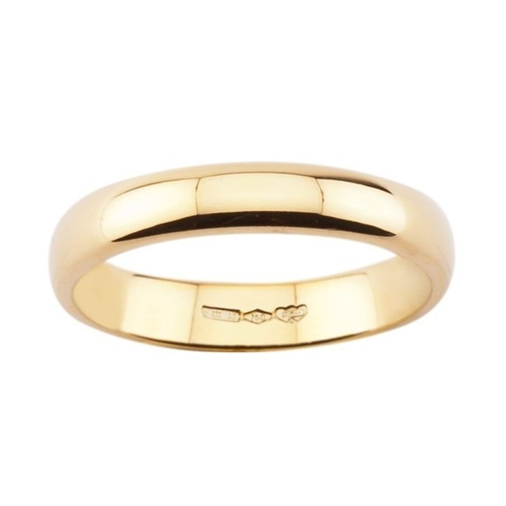 Fede nuziale comoda in oro 18kt anello a fascia da4mm | RomanoGioielli