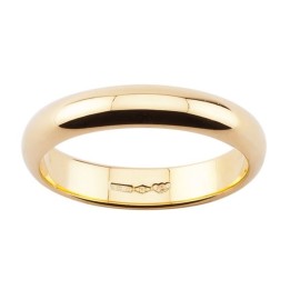 Fede Nuziale Larga 4,2mm in Oro 18kt. Giallo, Bianco o Rosa
