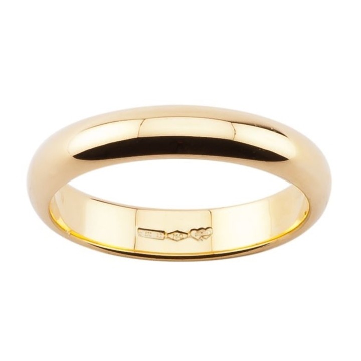 Fede Nuziale Larga 4,2mm in Oro 18kt. Giallo, Bianco o Rosa