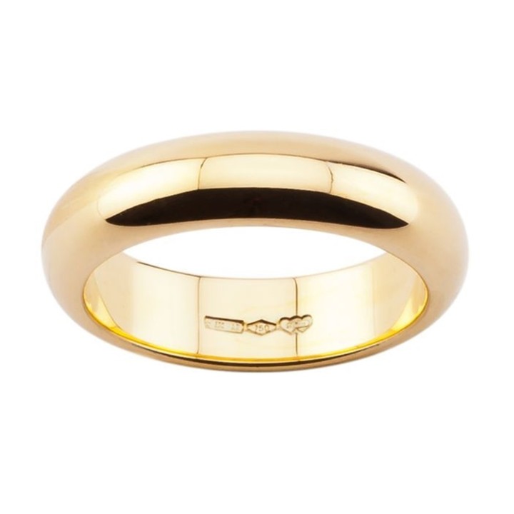Classica Fede Nuziale dal peso di 10gr. in oro 18kt. Larga 5,5mm. - romanogioielli.it