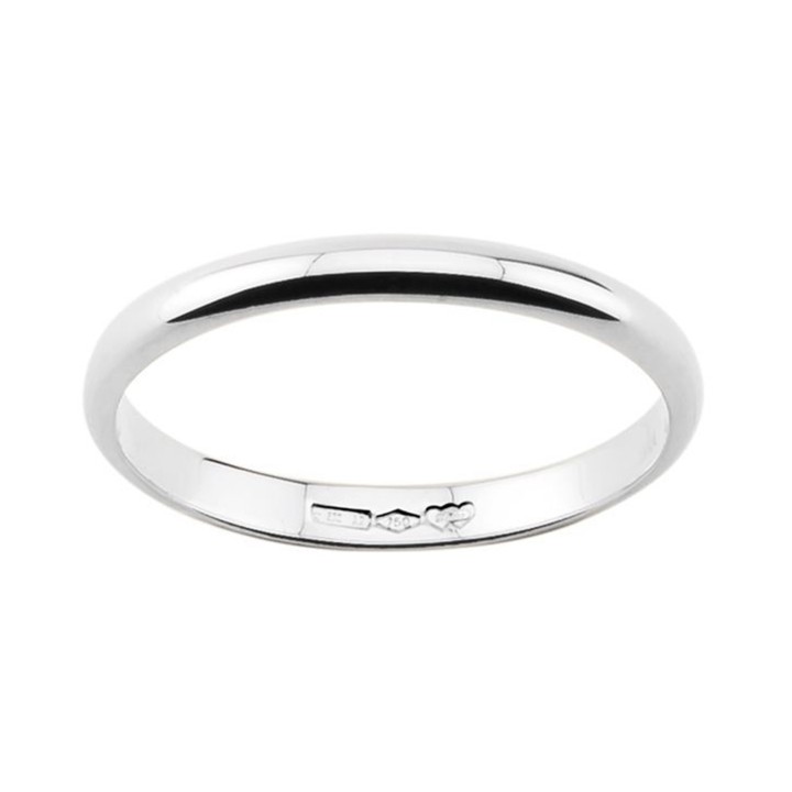 Anello Fede Fedina Fermanello in Oro Giallo o Bianco Larga 2mm. - RomanoGioielli