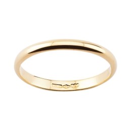 Anello Fede Fedina Fermanello in Oro Giallo o Bianco Larga 2mm. - RomanoGioielli