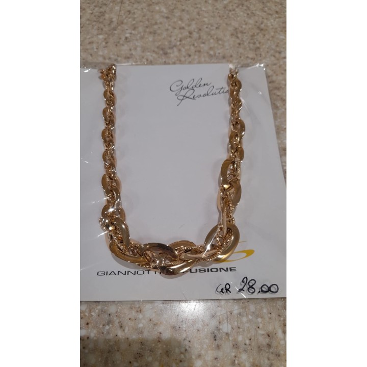 Collier torcion a scalere oro giallo 18kt - RomanoGioielli
