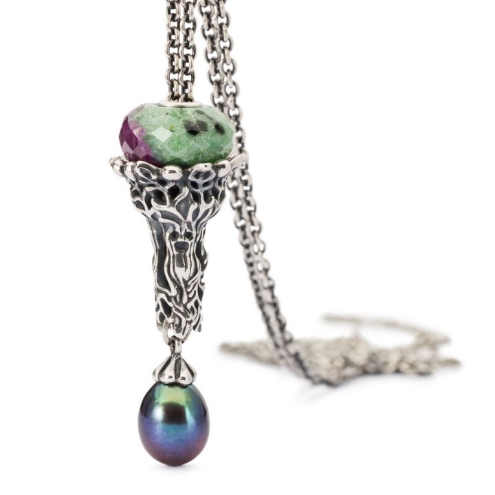 Bead Trollbeads Rubino Zoisite in argento