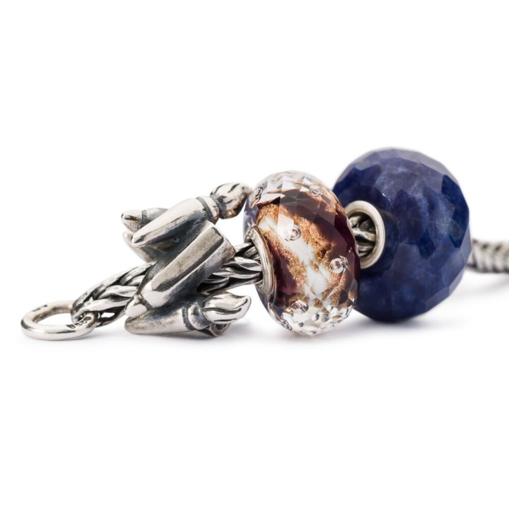 Bead Trollbeads Sodalite Blu in argento