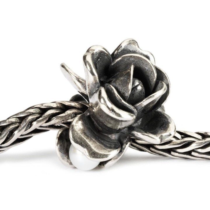 Bead Trollbeads Rosa di Giugno in argento TAGBE-00032