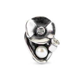 Bead Trollbeads Papavero D'Agosto in argento TAGBE-00034