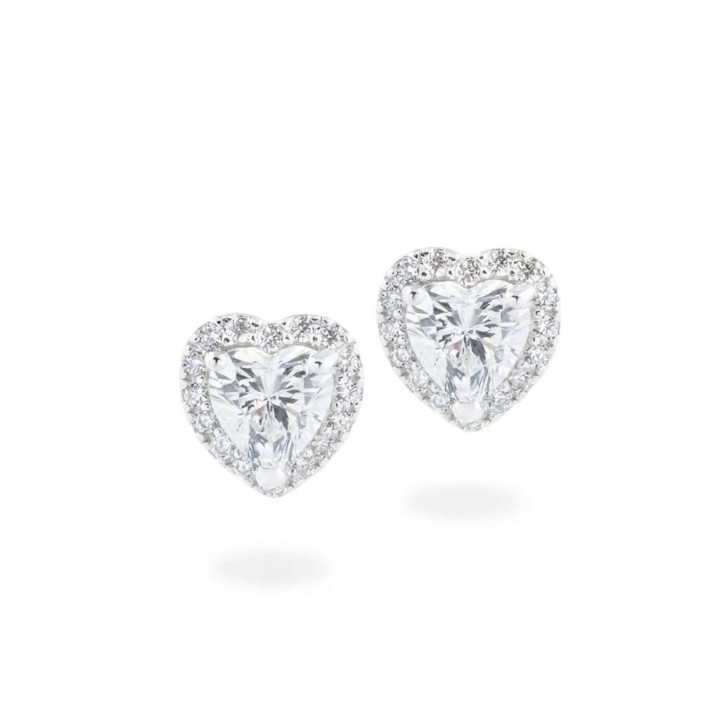 ORECCHINI ZIRCONE CUORE IN ARGENTO DI ULTIMA EDIZIONE