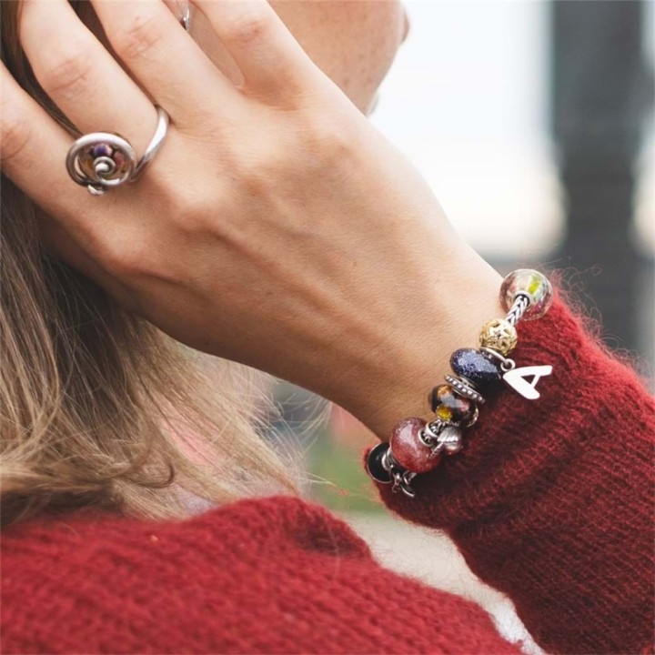 Bead Trollbeads Notte Incantata in vetro TGLBE-30154 | RomanoGioielli