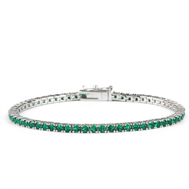 Tennis Verde in Argento Ultima Edizione BA01413 - RomanoGioielli
