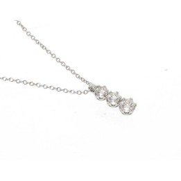 Collier in Oro Bianco con tre Diamanti SALVINI 20041166